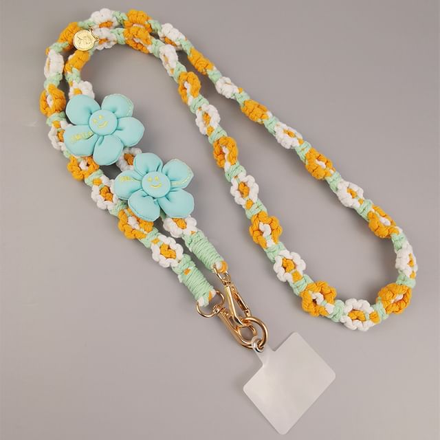 Phone Pad Flower with Lanyard