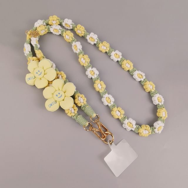Phone Pad Flower with Lanyard