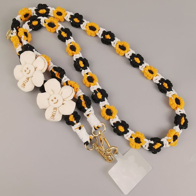 Phone Pad Flower with Lanyard