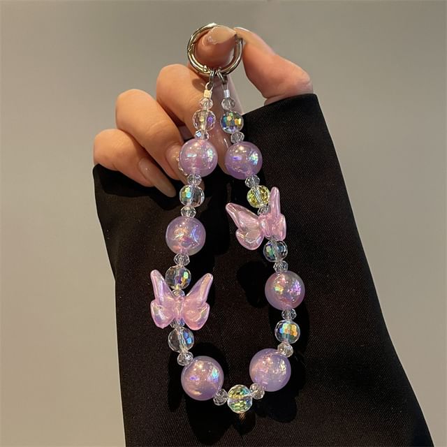Lanyard Beaded Butterfly Phone