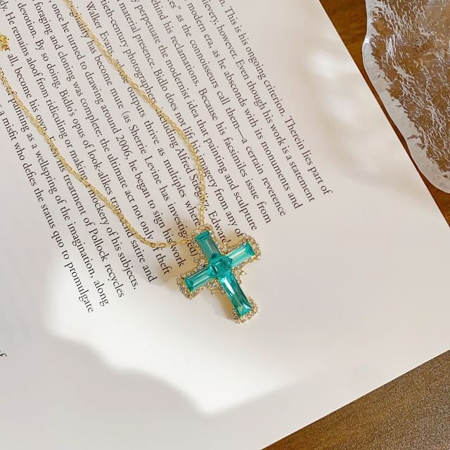 Pendant Alloy Cross Chain Necklace