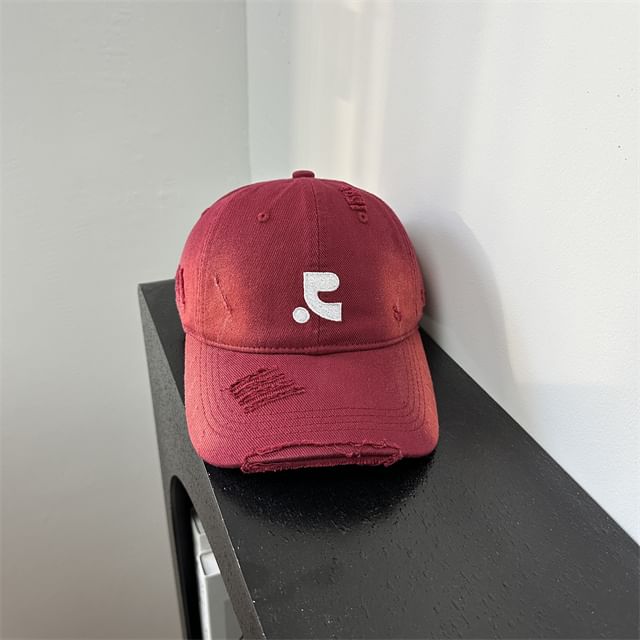 Baseball Cap Distressed Embroidered
