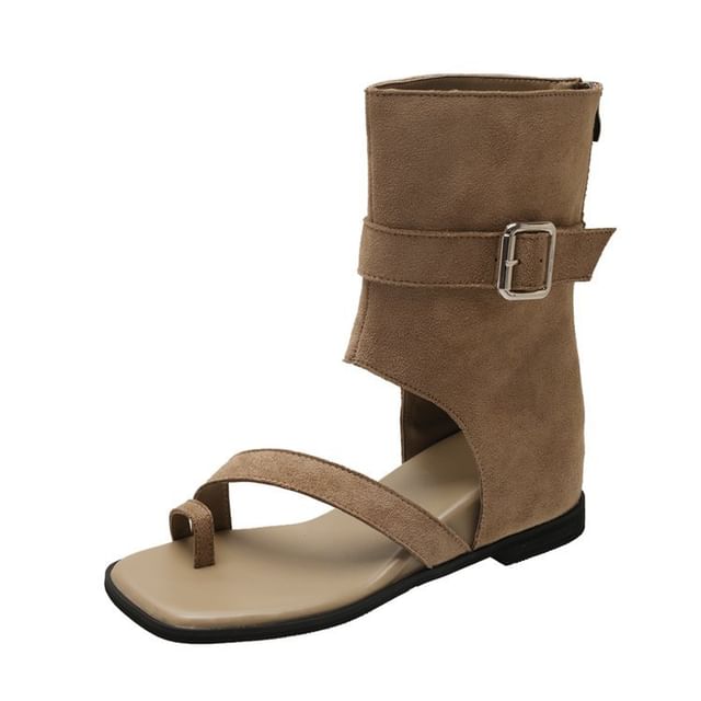 Loop Wedge Hidden Toe Boots Short
