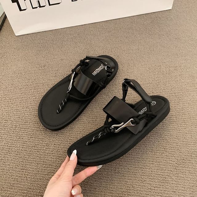 Sandals Buckled Thong