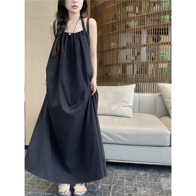 Neck Maxi Dress Print Halter Sleeveless