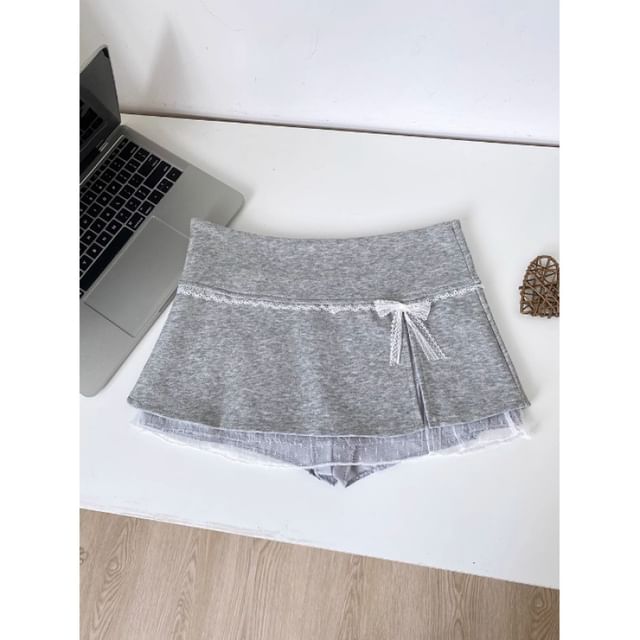 Rise Low Mini Skirt Overlay