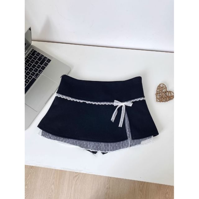 Rise Low Mini Skirt Overlay