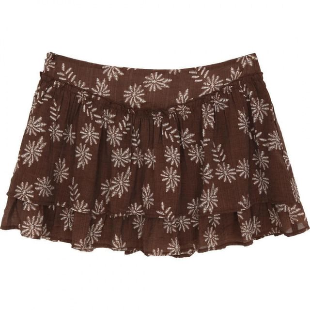 / Print V-Neck Sleeveless Top Skirt Mini