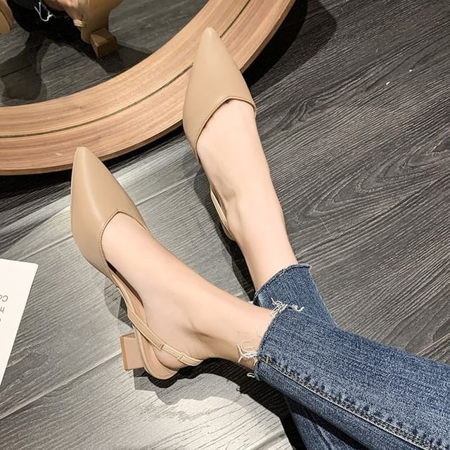 Toe Slingback Pointed Pumps