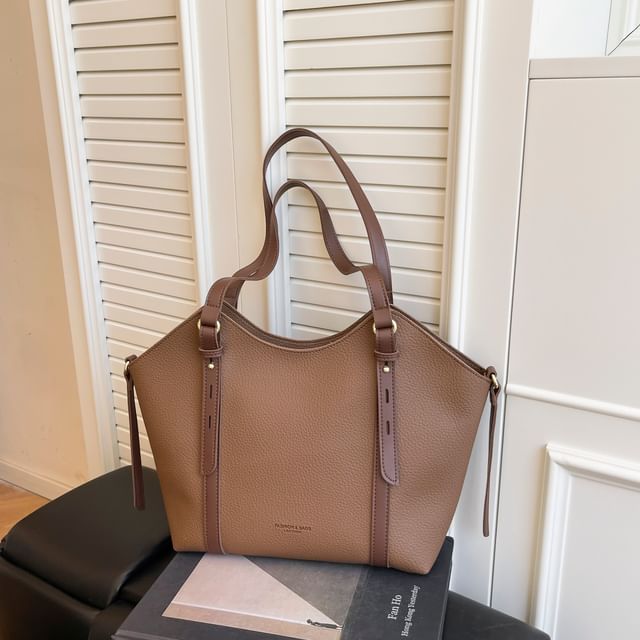 Faux Tote Leather Bag