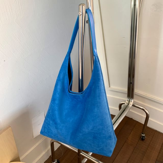 Suede Pouch Bag Tote Faux With