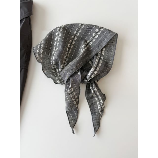 Print Floral Headkerchief
