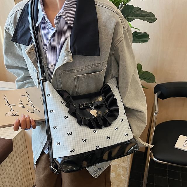 Accent Bag Patterned Crossbody Bow