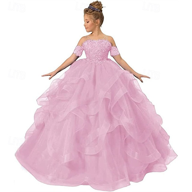 Girls' Flower Princess Dress Kid's Girl