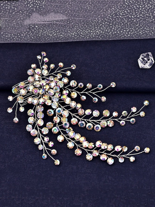 and – Hair Rhinestone Accessory Crystal Bridal Flower Elegant