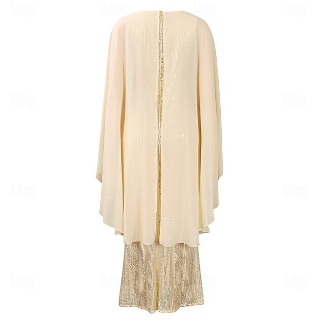 Neck of Elegant Mother Dress Bride Length Crew Floor the