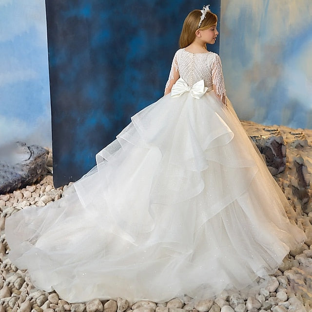Dress Party Flower First Girls' Girl Kids Communion