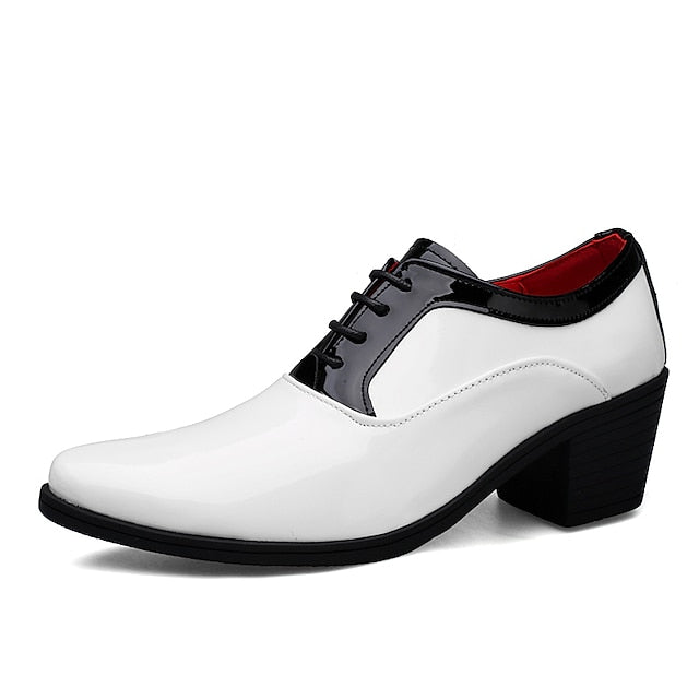 White Faux Red Shoes Patent Oxford – and Leather Men's