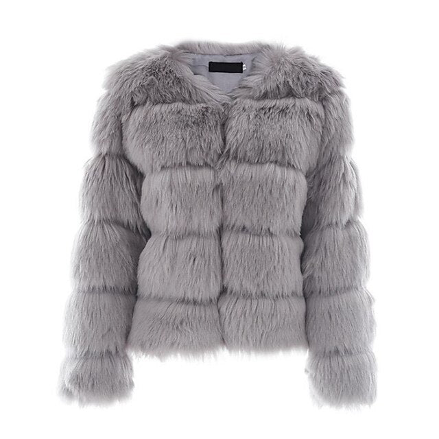 Active Women's Elegant Coat Fur Street Comfortable Faux