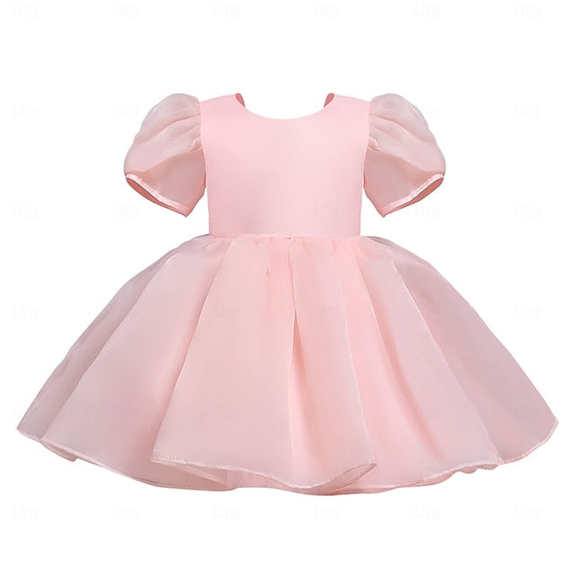Dress Flower Party Color Girl Girls' Kids Solid