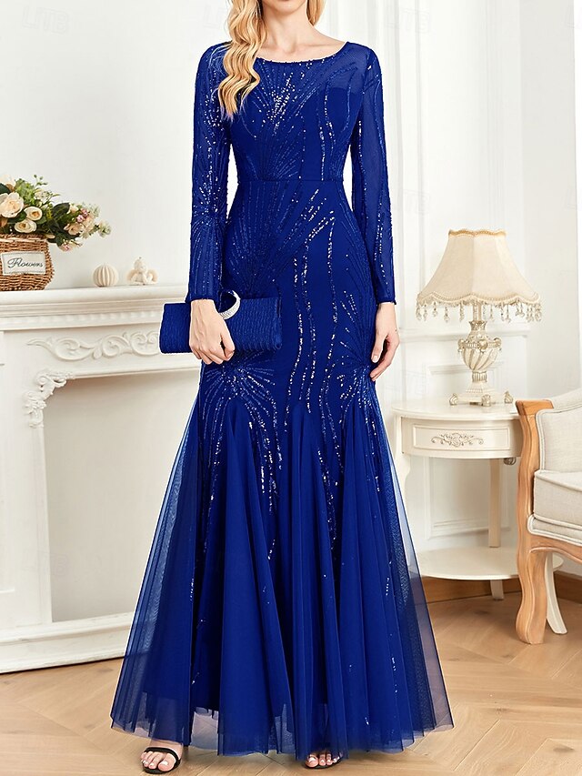 Bride Elegant Crew Party Dress the Neck Mother of Floor