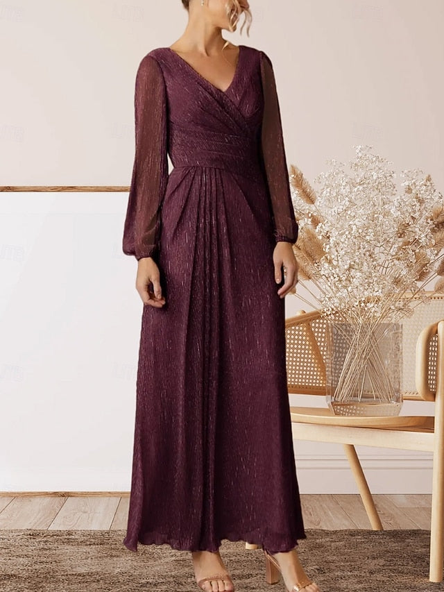 Mother Neck V the Guest A-Line Wedding Bride Dress of Elegant
