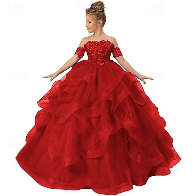 Girls' Flower Princess Dress Kid's Girl