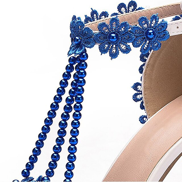 Lace Heel Shoes Pointed Women's Bridal Wedding High