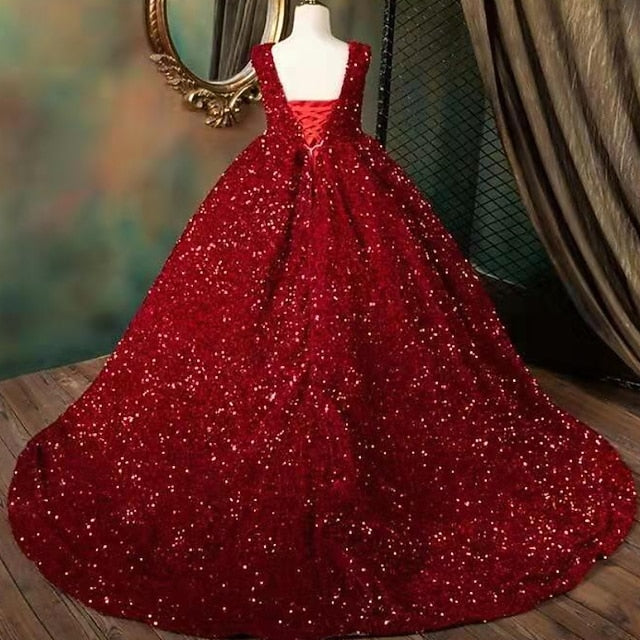Flower Sleeveless 3D Girl Colored Dress Solid Girls'