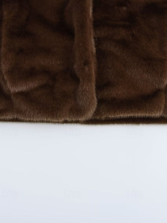 Women's Comfortable Buttons Fur Coat Warm Teddy Faux