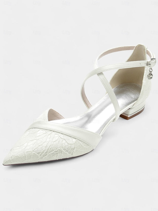 for Low Satin Cross-Strap Lace Heel Overlay Shoes Navy Blue with
