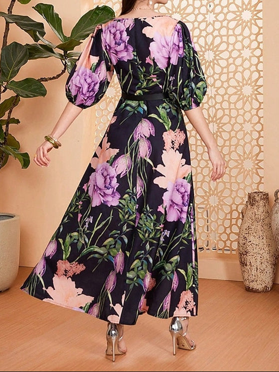 V Floor Length Elegant A-Line the Neck Bride of Dress Mother