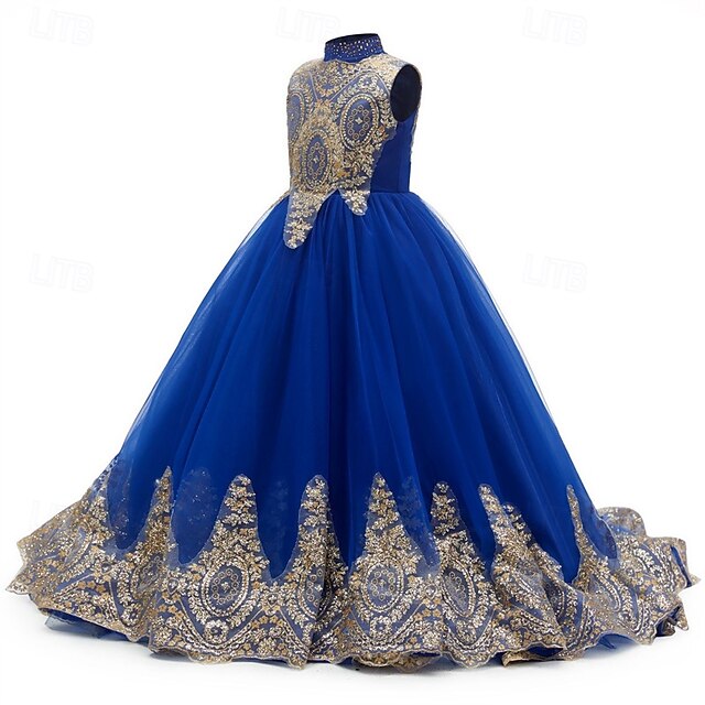 Dress Girls' Flower Kid's Evening Formal Gown Girl