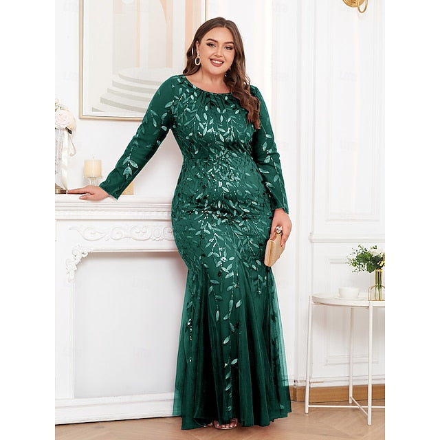 Dress Gown Trumpet Mermaid Evening Floor Formal Sparkle /