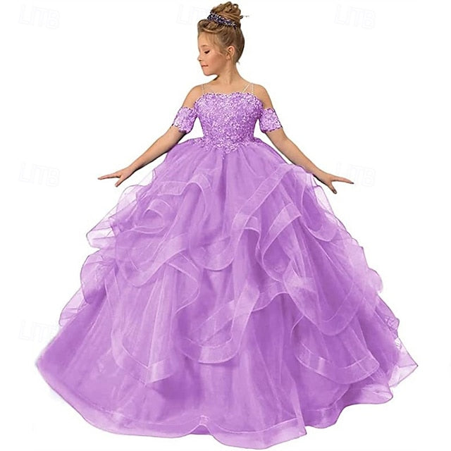 Girls' Flower Princess Dress Kid's Girl