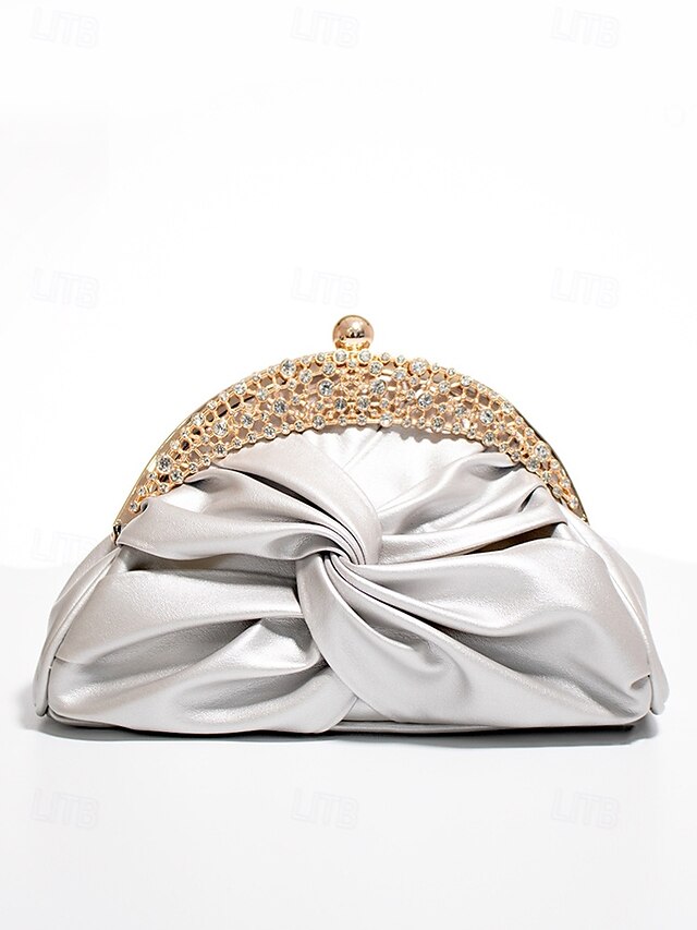 Faux Rhinestone – Evening Leather Women's Clutch Bag