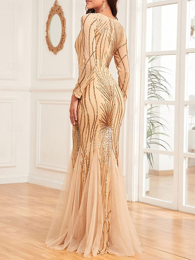 Bride Elegant Crew Party Dress the Neck Mother of Floor