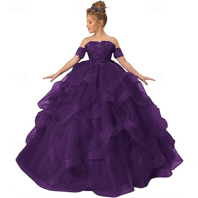 Girls' Flower Princess Dress Kid's Girl