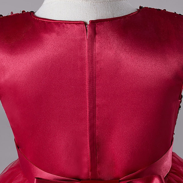 Party Sequin Wedding Kids Festival Girls' Sleeveless Dress