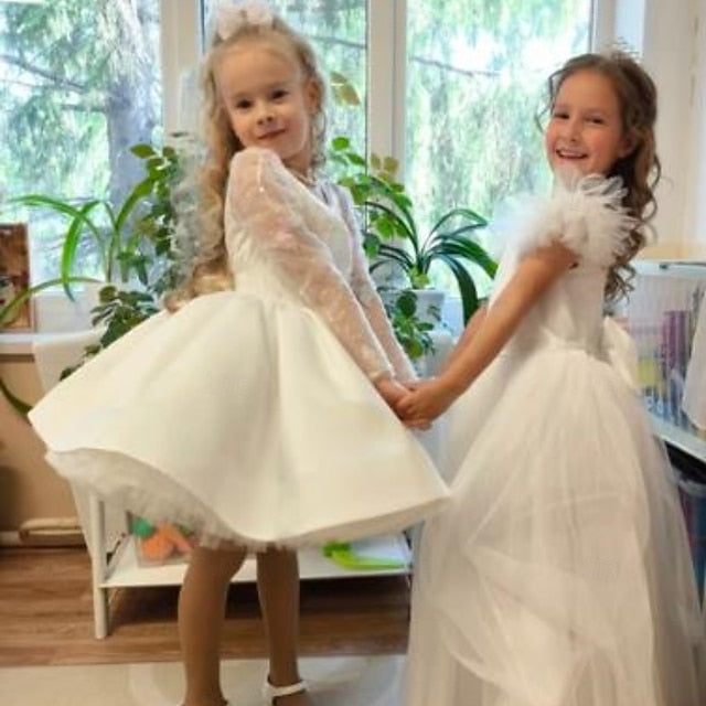 Communion First Girls' Party Kids Dress Flower Girl