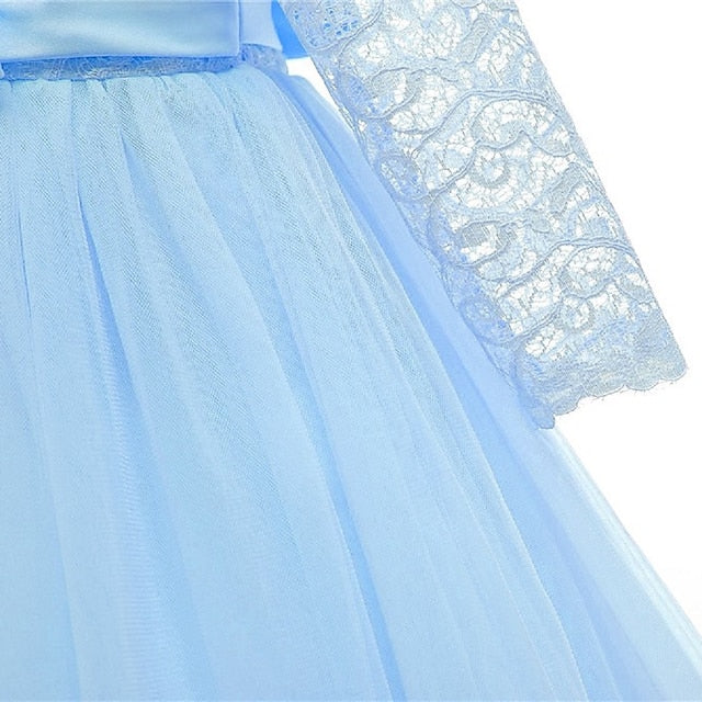 Dress Girls' Wedding Flower Girl Half Sleeve Kids