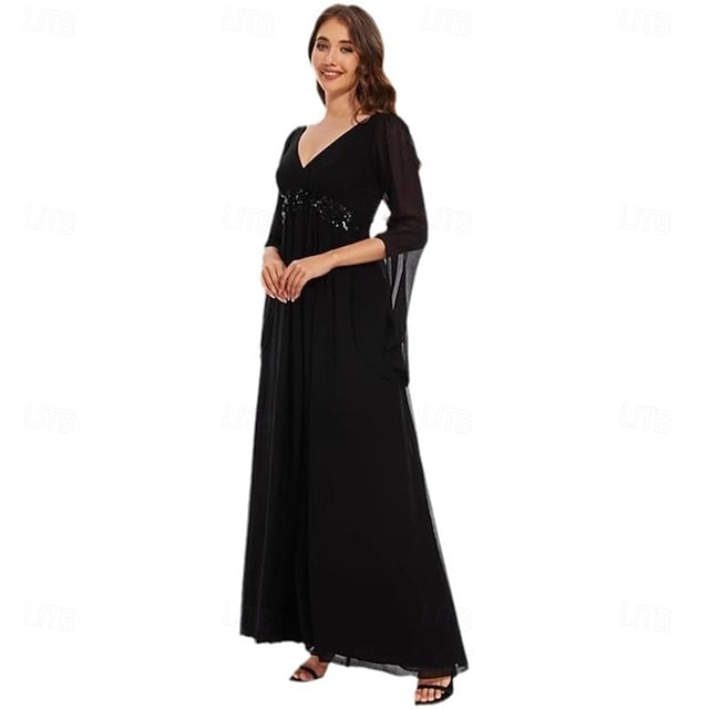 the Elegant Dress Mother A-Line Floor Simple Bride V Neck of