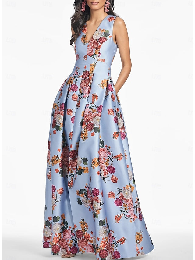 Evening A-Line Dress Split High Beach Gown Wedding Formal