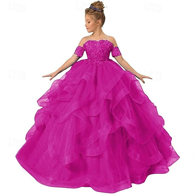 Girls' Flower Princess Dress Kid's Girl