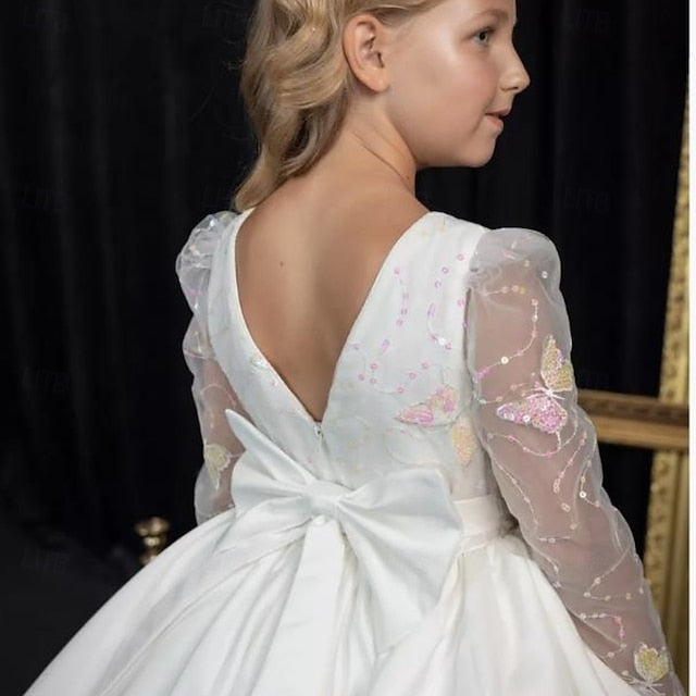 Communion First Girls' Party Kids Dress Flower Girl