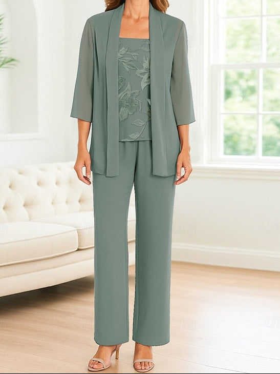 of the Simple Dress Bride Piece Mother Pantsuit Elegant 3