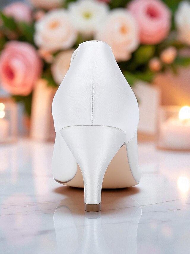 with and Shoes Mesh Low Dot Women's Wedding White Polka