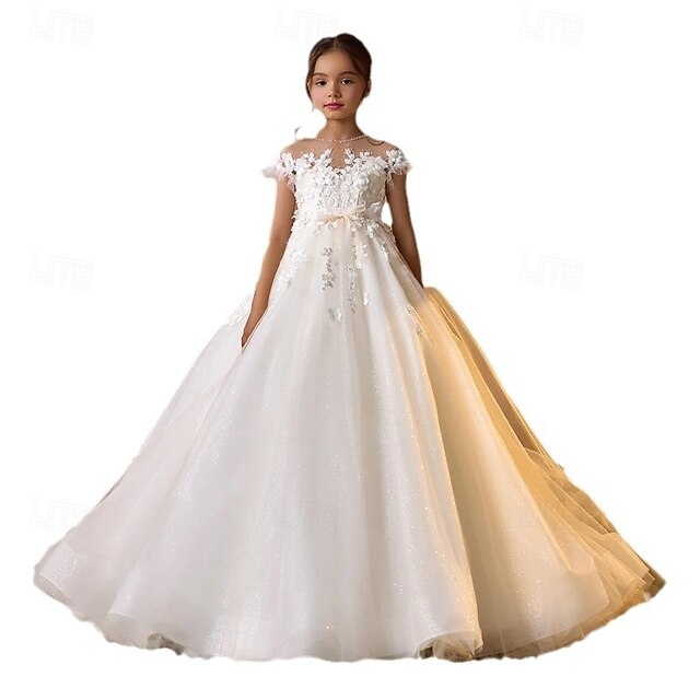 Girls' Communion Kids Party Flower Dress First Girl