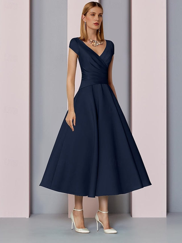 V Mother Elegant A-Line Bride Wedding Dress of Neck the Guest