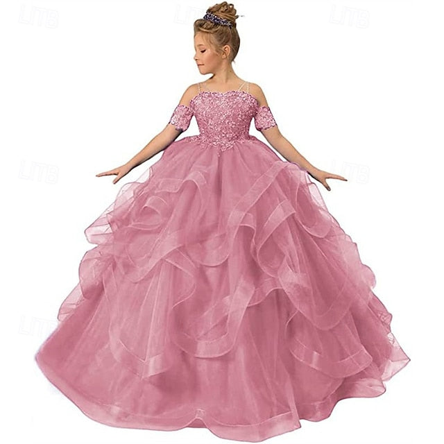 Girls' Flower Princess Dress Kid's Girl